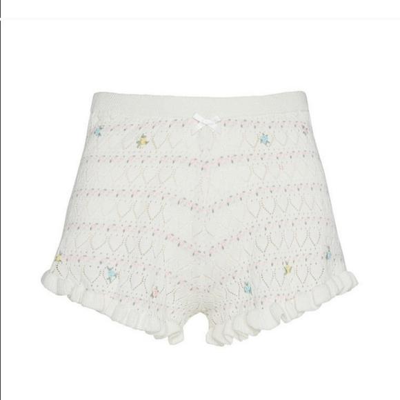 FOR LOVE AND LEMONS CHARLESTON FLORAL KNIT SHORTS - Picture 5 of 11